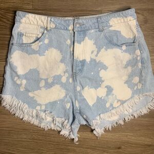 Wild Fable Light Blue and White Distressed Jean Shorts
